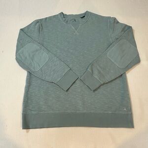 Orvis Sage Green Crewneck Sweatshirt Elbow Patch Men’s Medium